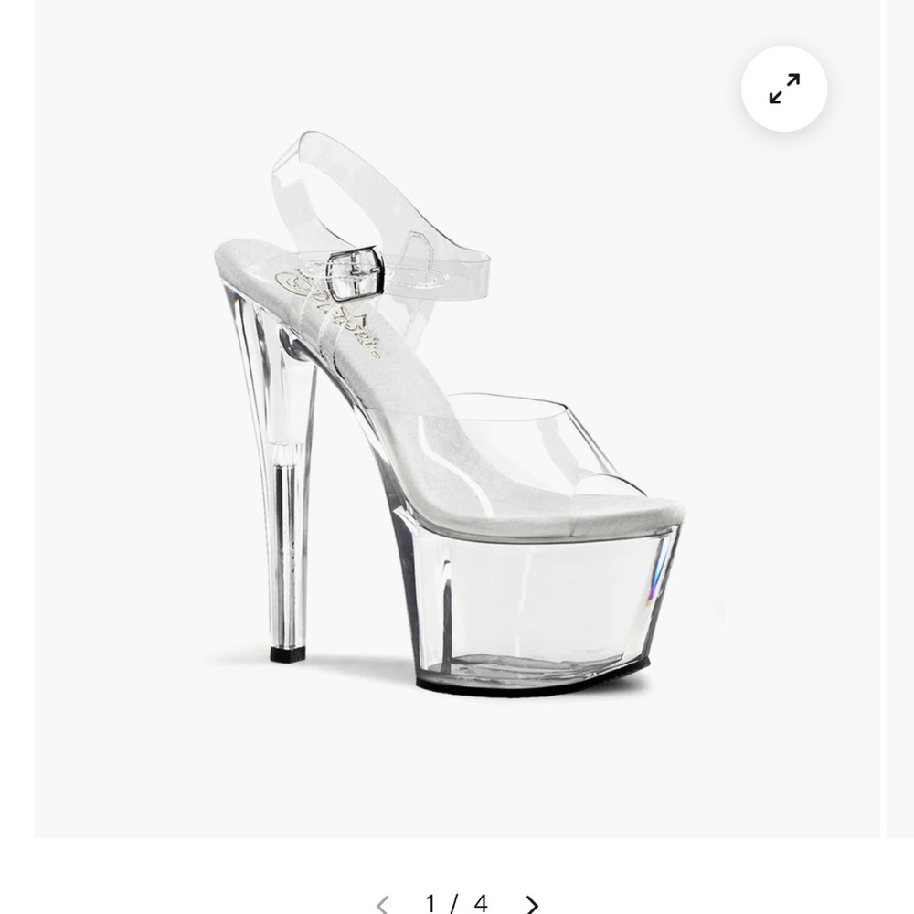 Pleaser Clear Platform Sandals